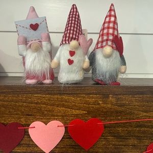 3X valentine day gnomes